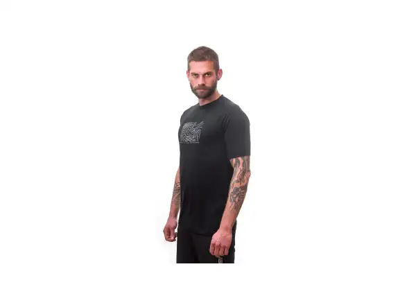 Sensor Merino Air PT Locate pánske tričko krátky rukáv čierna