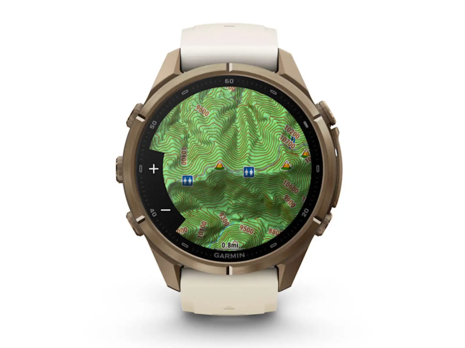 Garmin Fénix 9 Pro inReach 43 mm inteligentné hodinky Autumn Gold Titanium Cream/French Gray