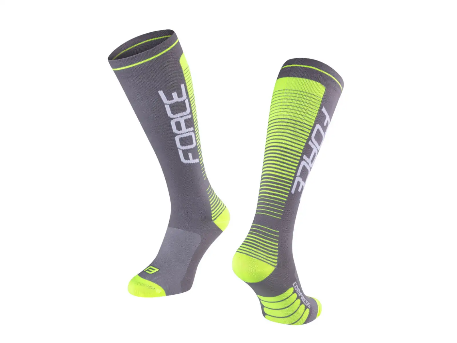 Force kompresné ponožky šedé/fluo