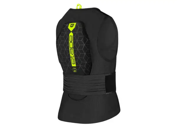Etape Bone Pro 2.0 detská vesta s chráničom chrbtice čierna/žltá fluo
