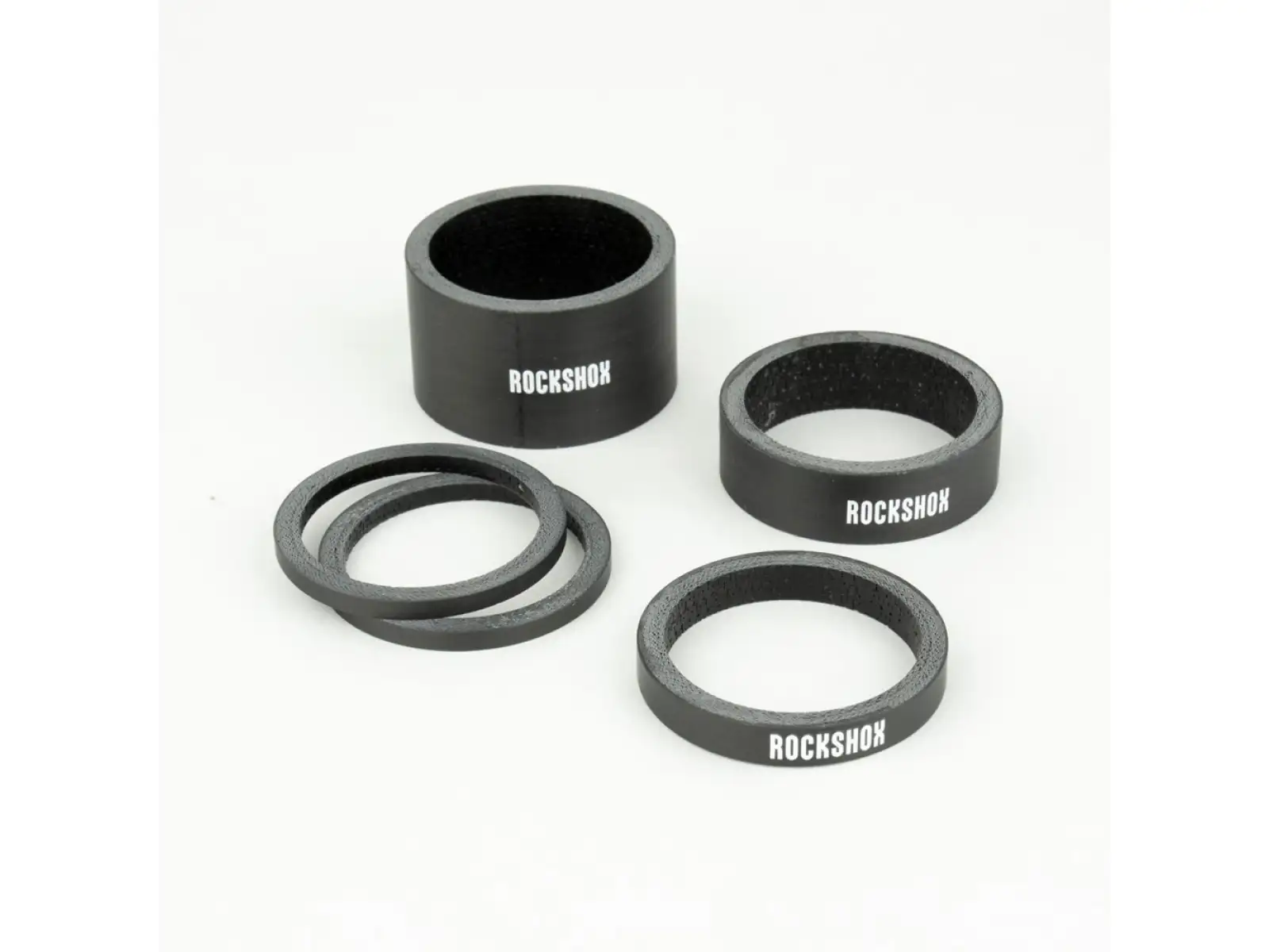Rock Shox Headset Spacer Set sada karbónových podložiek pod predstavec Gloss White Logo