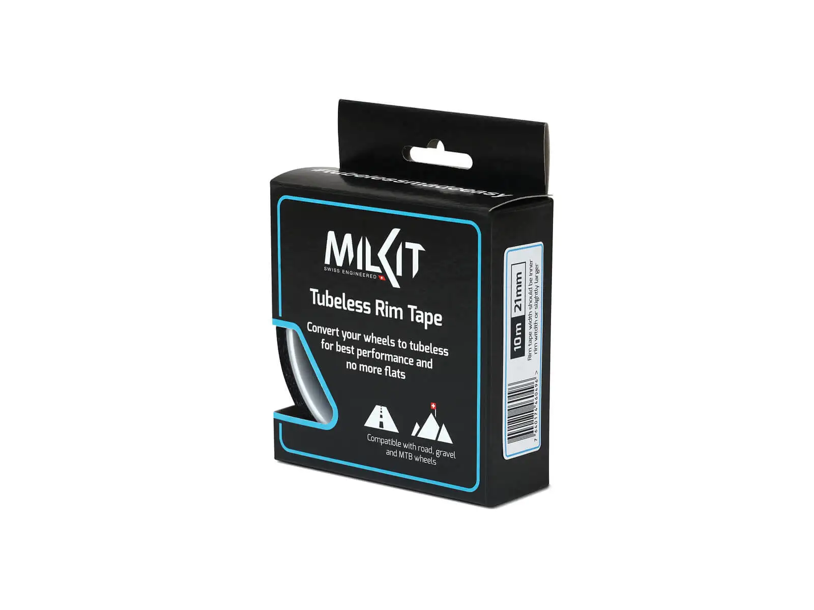 milKit tubeless páska na ráfiky 10 m x 21 mm čierna