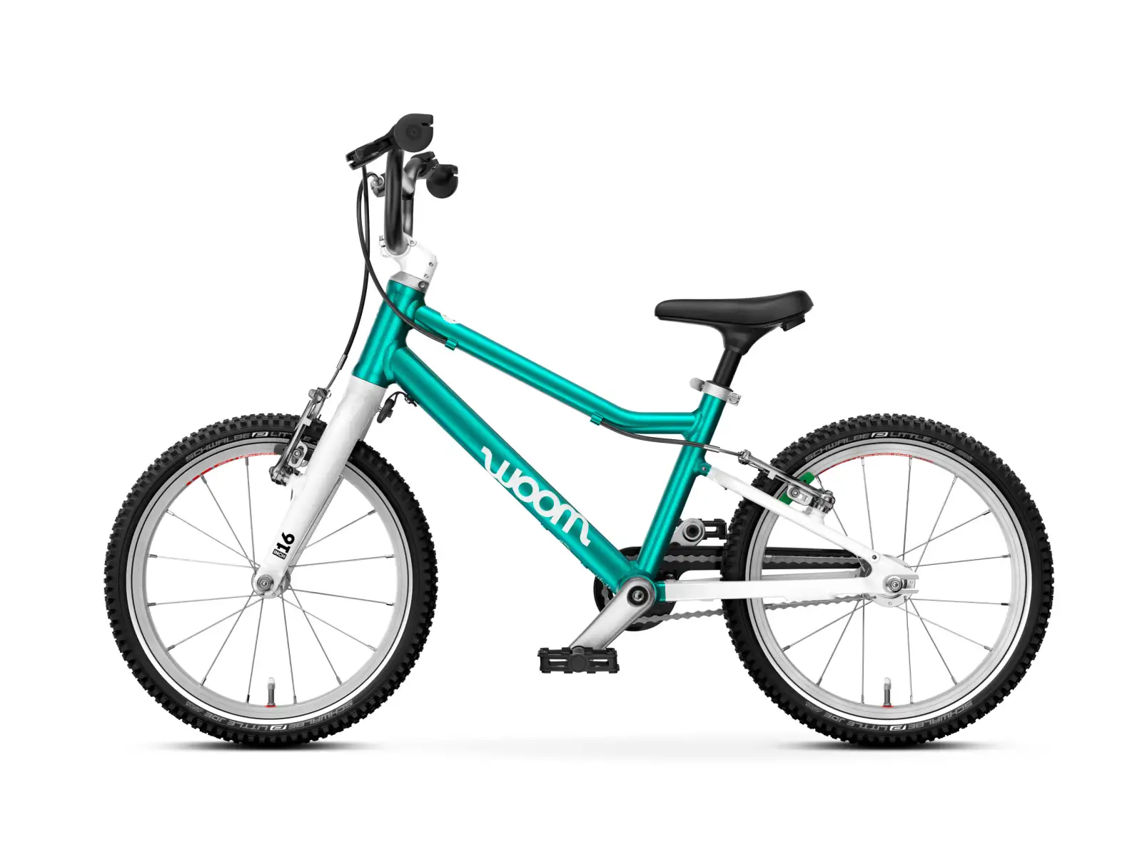 Woom GO 3 detský bicykel 16" Metallic Turquoise