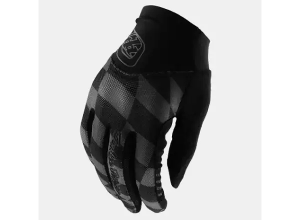 Troy Lee Designs Ace 2.0 Twisted Checkers dámske MTB rukavice Black