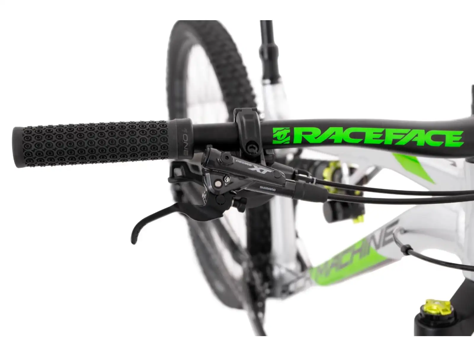 Rock Machine Blizzard 90-297 RZ strieborný/zelený celoodpružený horský bicykel
