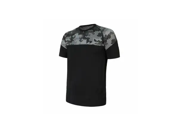 Sensor Merino Impress pánske triko krátký rukáv čená/Honeycomb