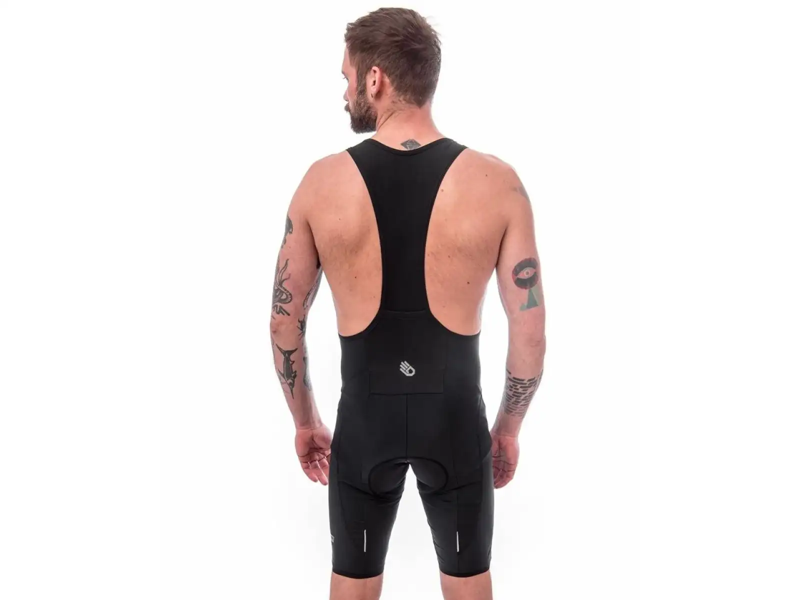 Sensor Cyklo Race pánske kraťasy s trakmi a vložkou True black