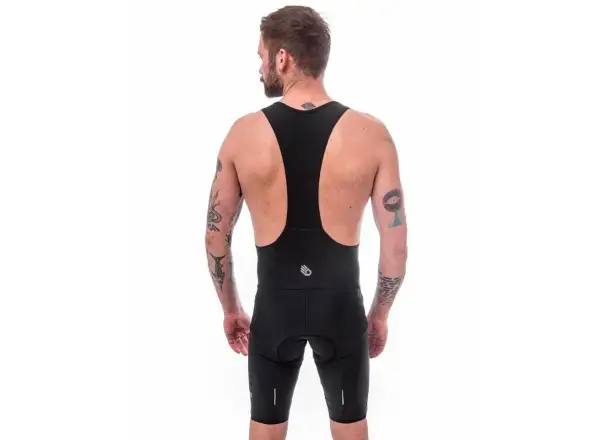 Sensor Cyklo Race pánske kraťasy s trakmi a vložkou True black