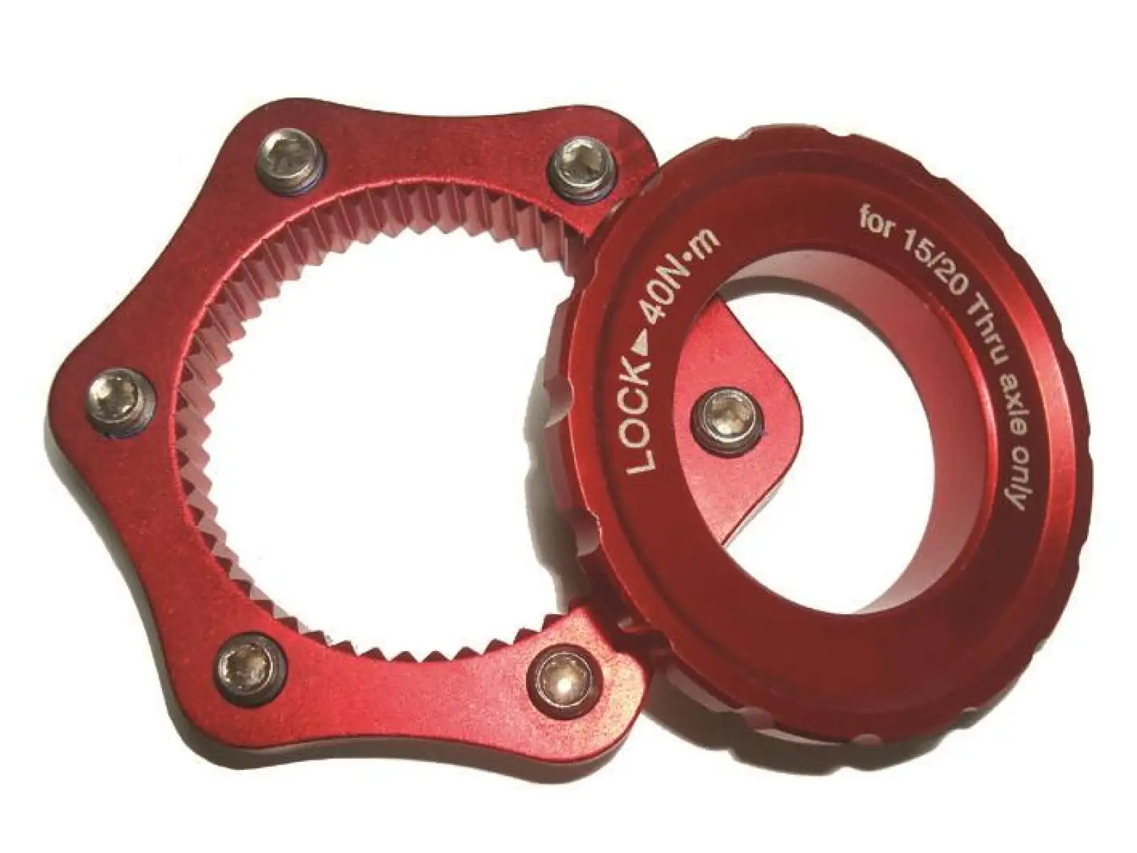 A2Z CLK Centerlock-6dier 15 mm adaptér červená