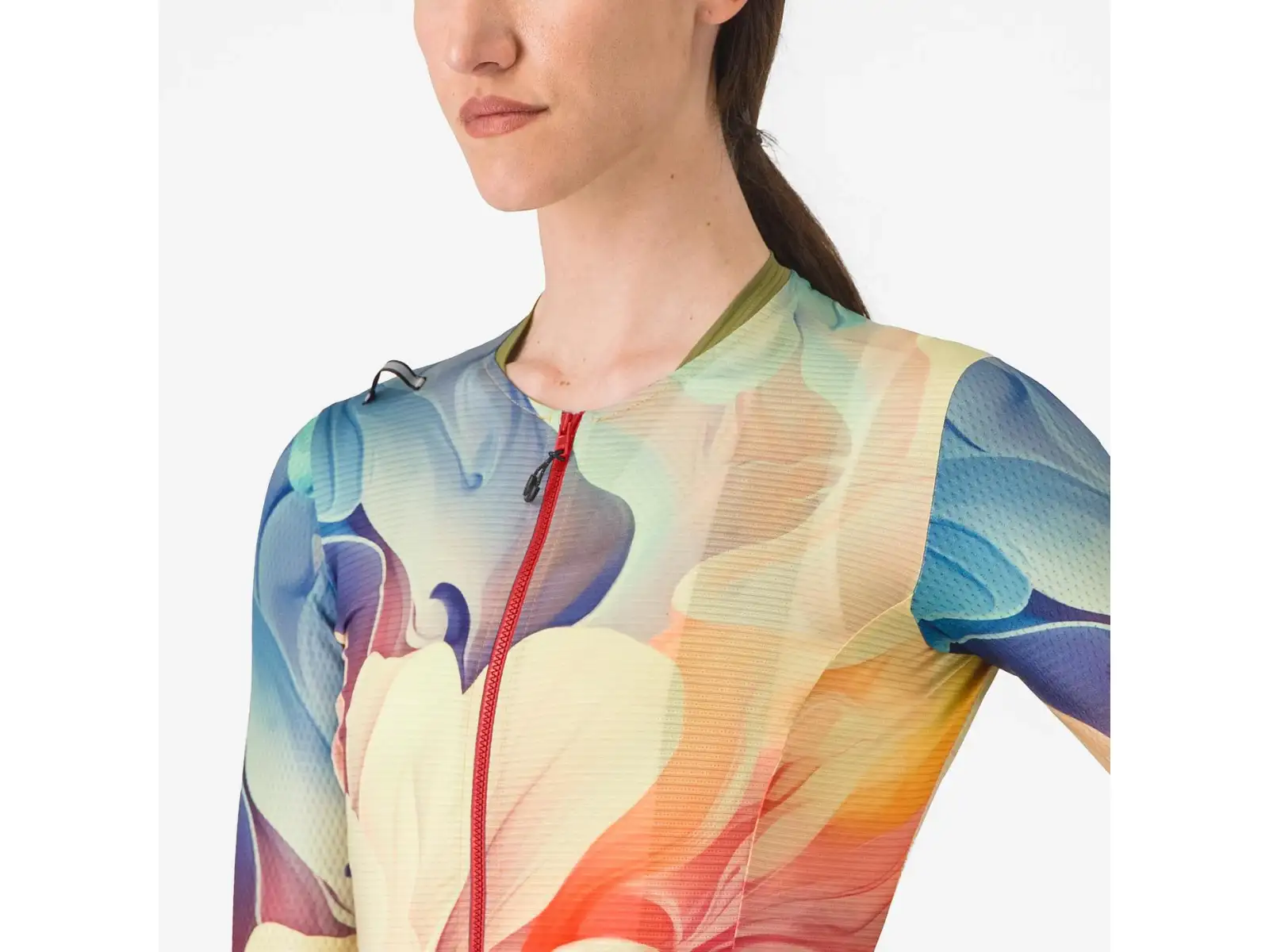 Castelli Unlimited Pro dámsky dres krátky rukáv Multicolor Green
