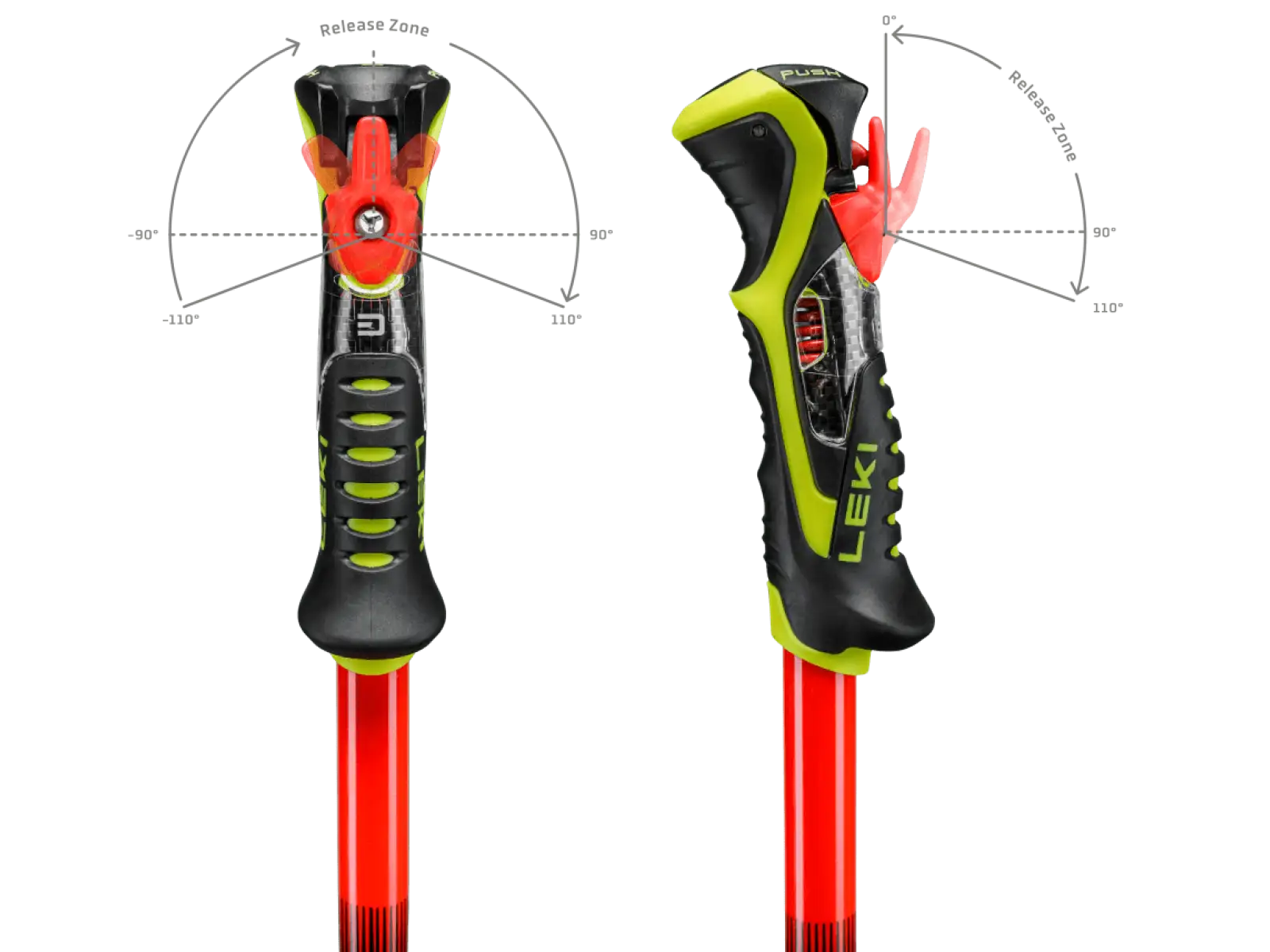 Leki WCR Pro SL TR zjazdové palice Bright red-violet-neonyellow