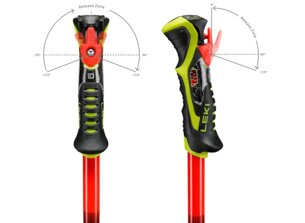Leki WCR Pro SL TR zjazdové palice Bright red-violet-neonyellow