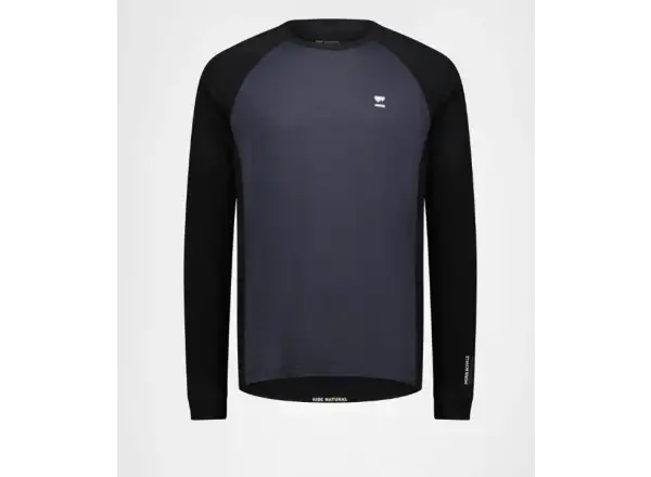 Mons Royale Tarn Merino pánske tričko dlhý rukáv 9 Iron/Black