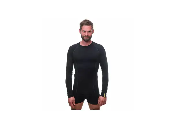 Sensor Merino Active pánske triko dlhý rukáv čierna