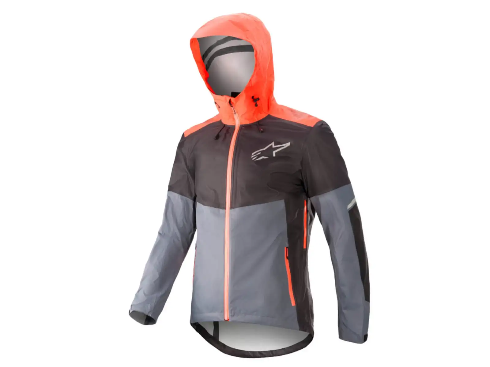 Alpinestars Tahoe WP Pánska bunda Grisaille Black/Coral Fluo