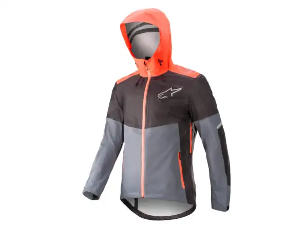 Alpinestars Tahoe WP Pánska bunda Grisaille Black/Coral Fluo