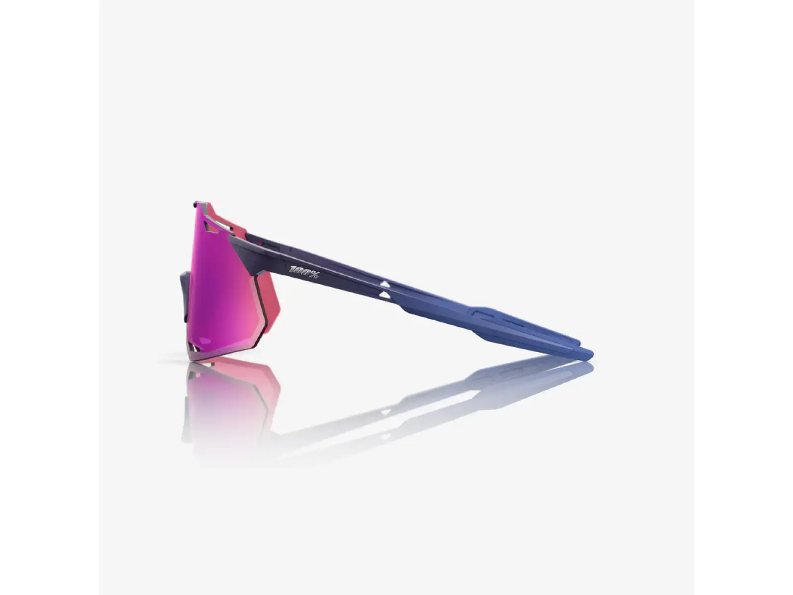 100% Hypercraft XS okuliare Satin Storm Metallic/Purple Multilayer Mirror