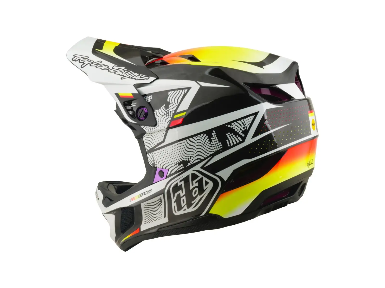 Troy Lee Designs D4 Carbon MIPS prilba Lined up Black