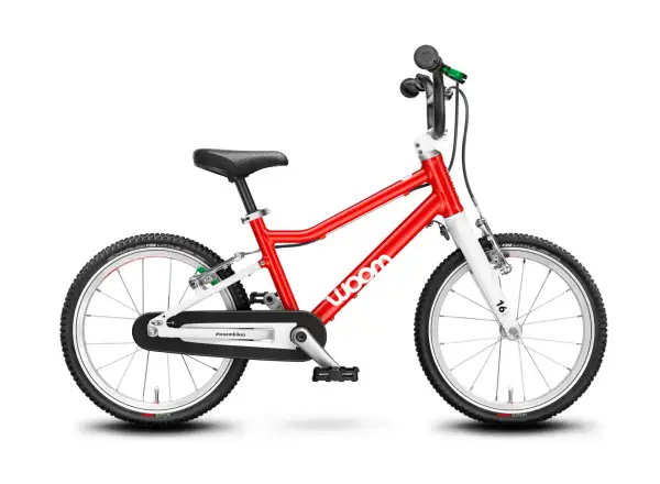 Woom 3 Red 16 detský bicykel + stojan Woom 2-3