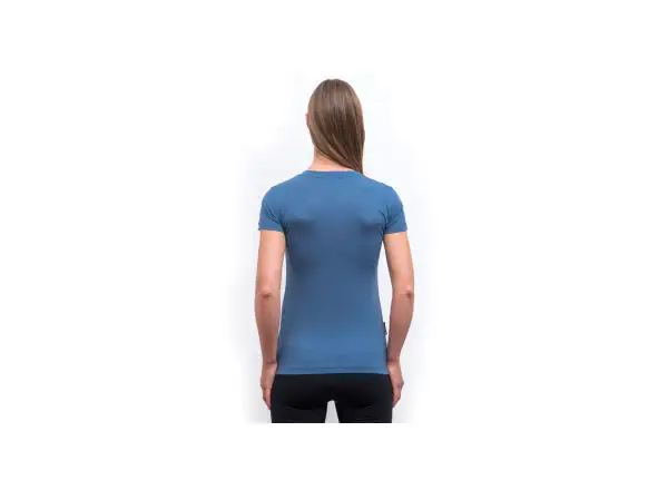 Sensor Merino Air Hills Dámske tričko krátky rukáv Riviera Blue