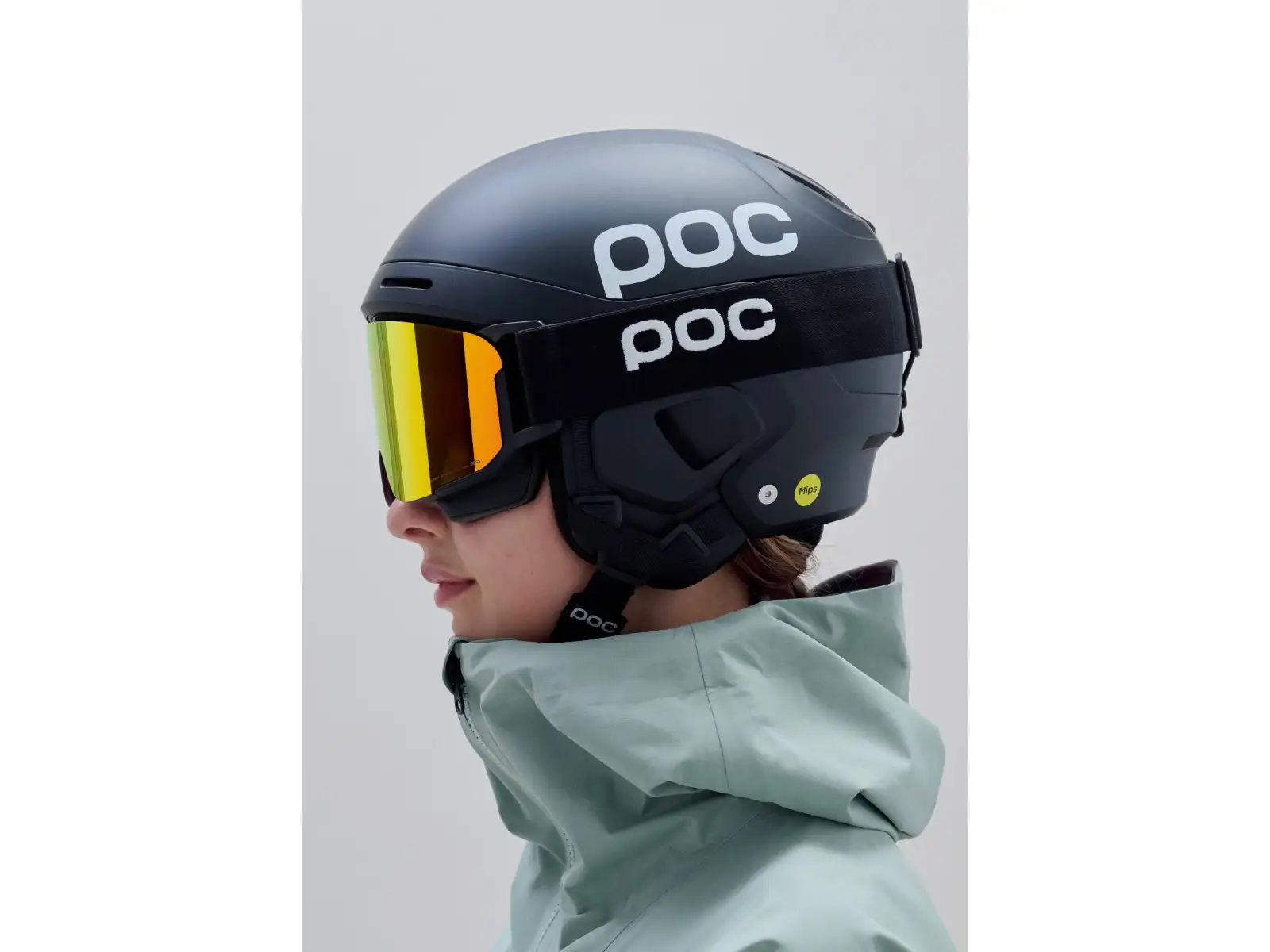 POC Nexal Mid lyžiarske okuliare Uranium Black/Partly Sunny Orange