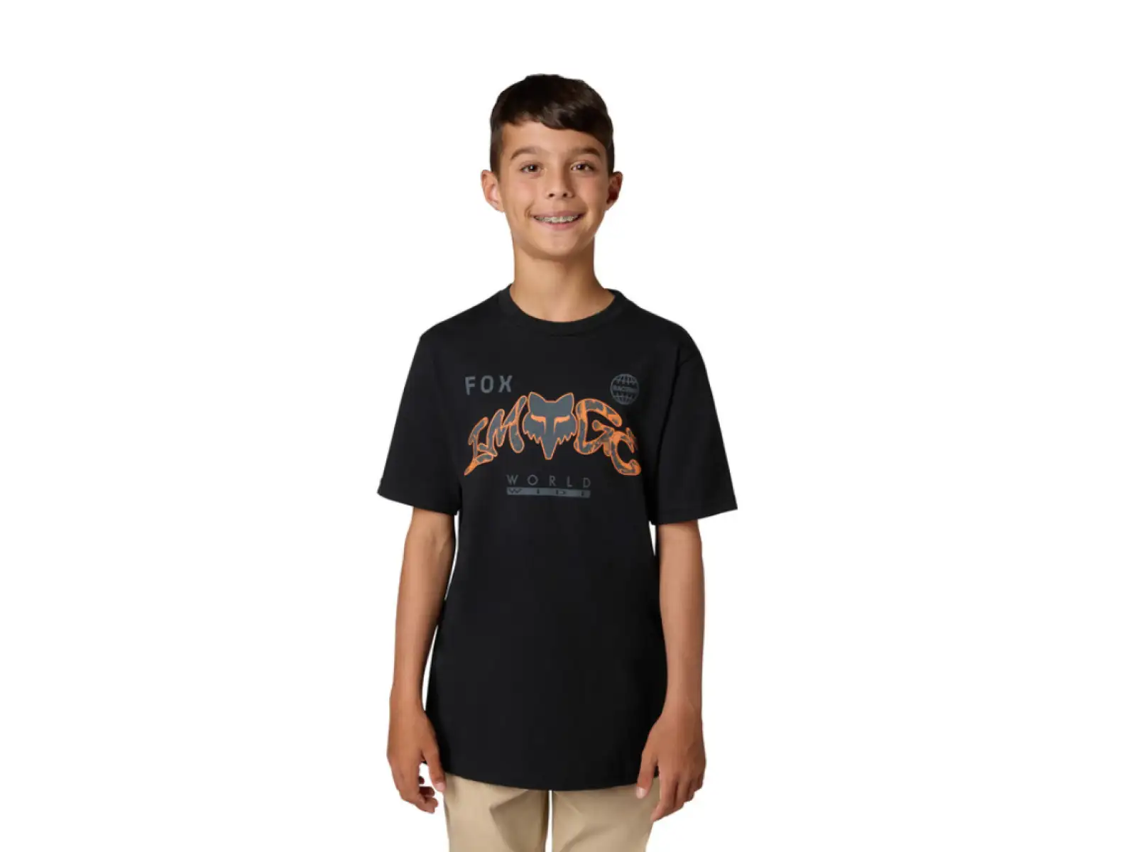 Fox Yth Image Print detské tričko krátky rukáv Ultra Black
