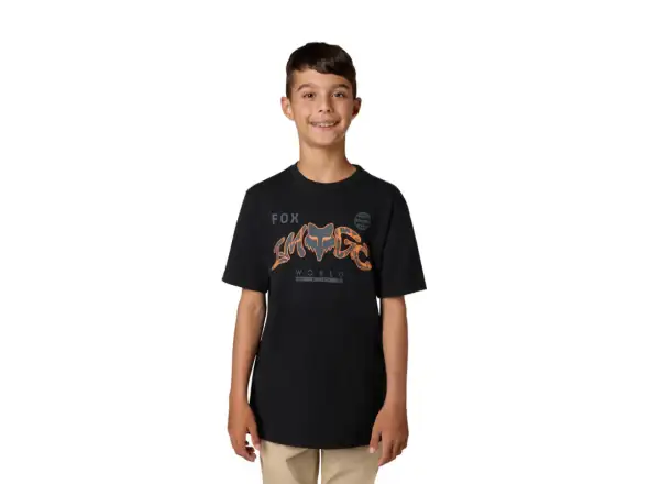 Fox Yth Image Print detské tričko krátky rukáv Ultra Black