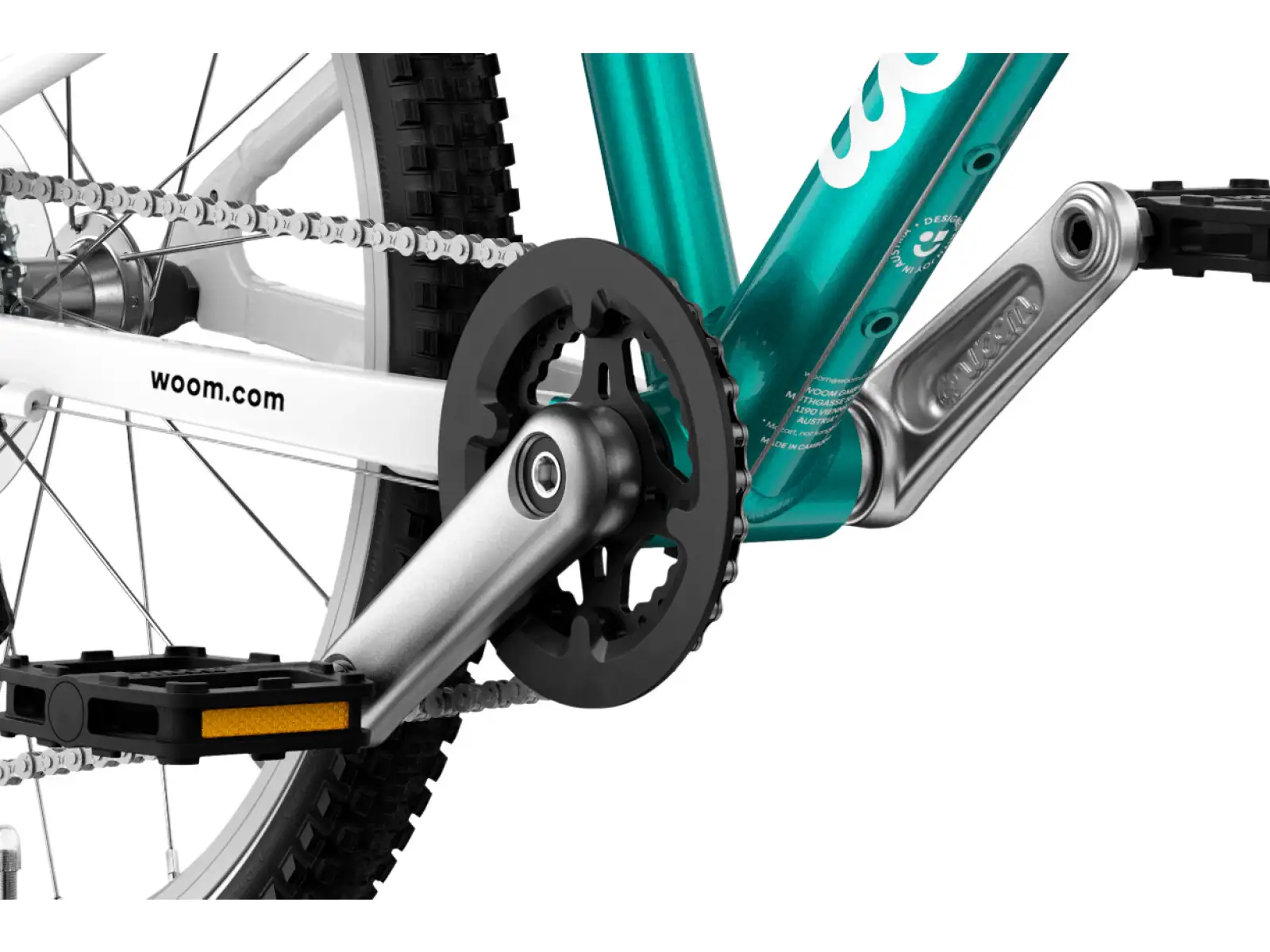 Woom GO 4 Metallic Turquoise 20 detský bicykel