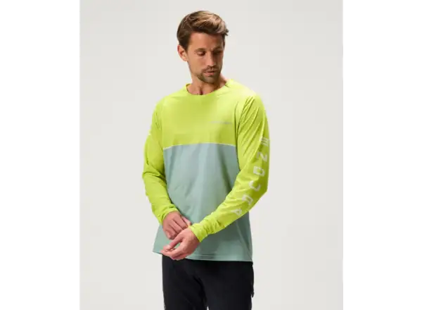 Endura Singletrack Core Printed Tee pánsky dres dlhý rukáv Lime Green