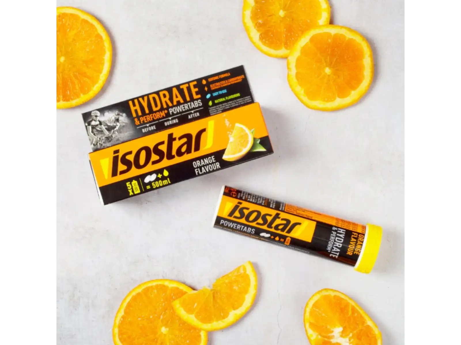 Isostar Powertabs šumivé tablety 120 g oranžová