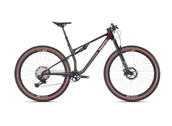 Superior XF 9.6 Team celoodpružený bicykel Gloss Carbon/Red Carbon