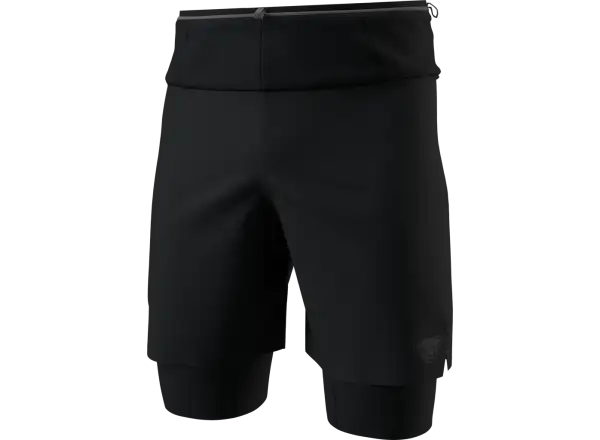 Dynafit Ultra 2v1 pánske bežecké kraťasy Black Out