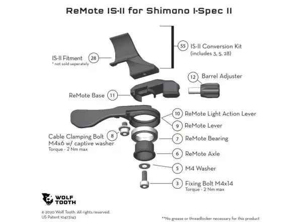 WOLF TOOTH REMOTE IS-II Conversion Kit náhradný diel