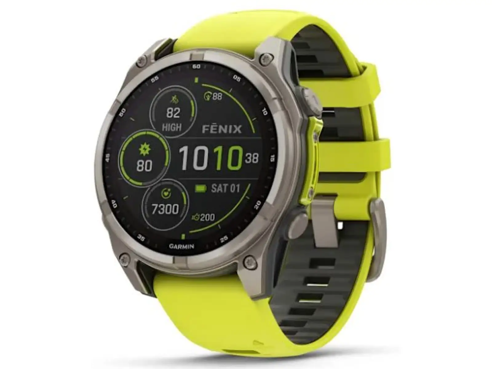 Garmin fenix 8 - 47 mm Solar Sapphire inteligentné hodinky Titanium Yellow/Graphite