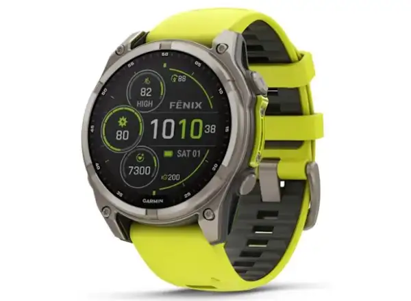 Garmin fenix 8 - 47 mm Solar Sapphire inteligentné hodinky Titanium Yellow/Graphite