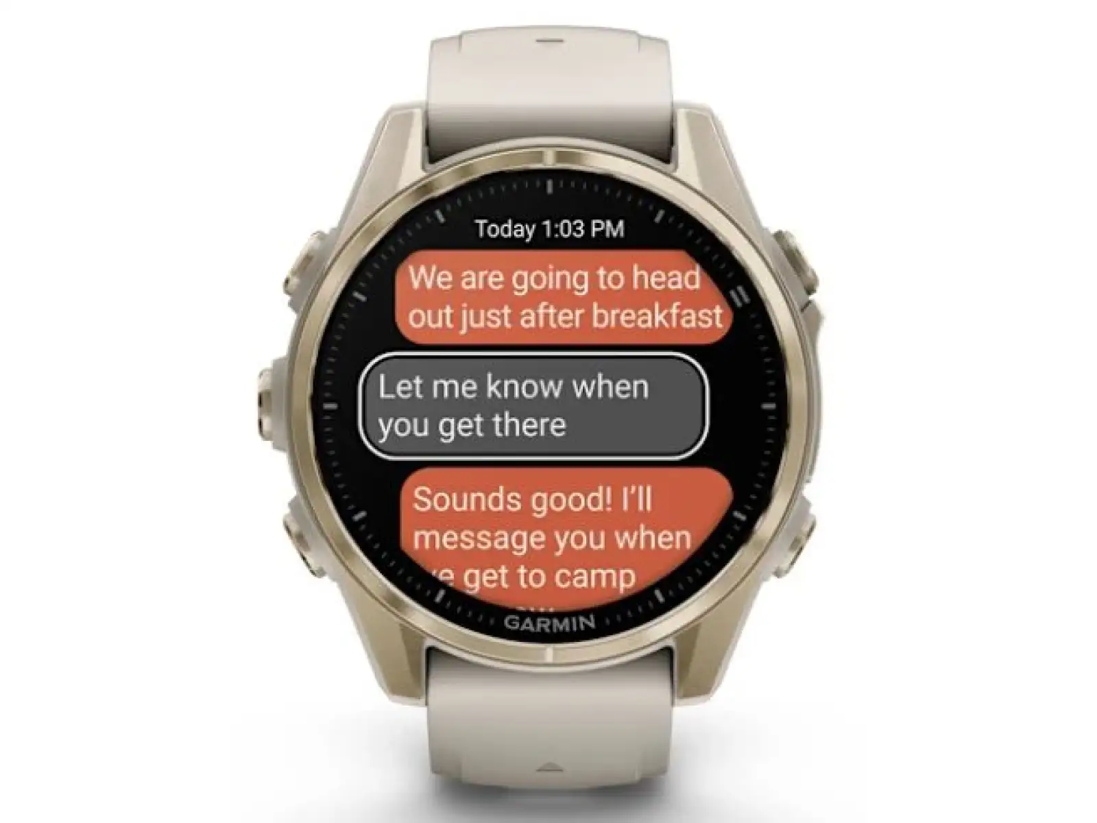 Garmin fenix 8 - 43 mm AMOLED Sapphire inteligentné hodinky Soft Gold Fog grey