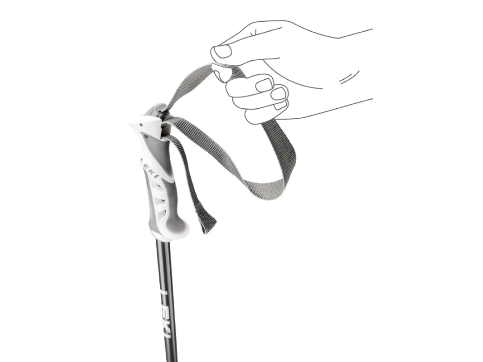 Leki Bliss zjazdové palice Gunmetal/Dark Anthracite/White