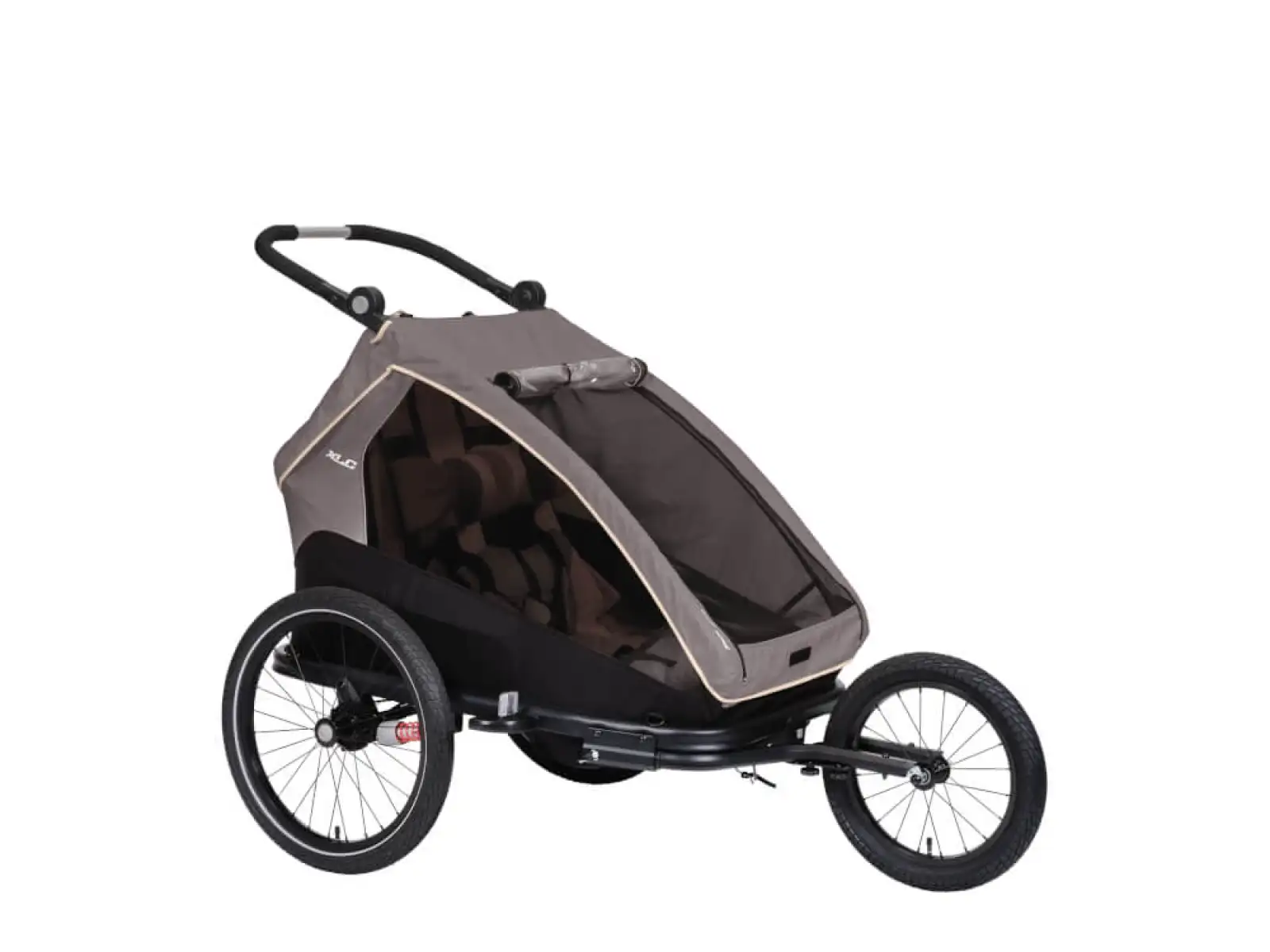 XLC DUOs BS-C10 detský dvojmiestny závesný vozík 20" sivá/béžová/antracitová