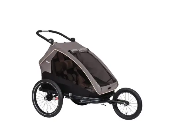XLC DUOs BS-C10 detský dvojmiestny závesný vozík 20" sivá/béžová/antracitová
