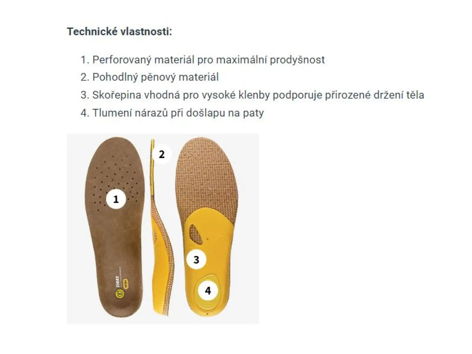 Sidas 3Feet Outdoor High vložky do topánok vysoká klenba 1 pár