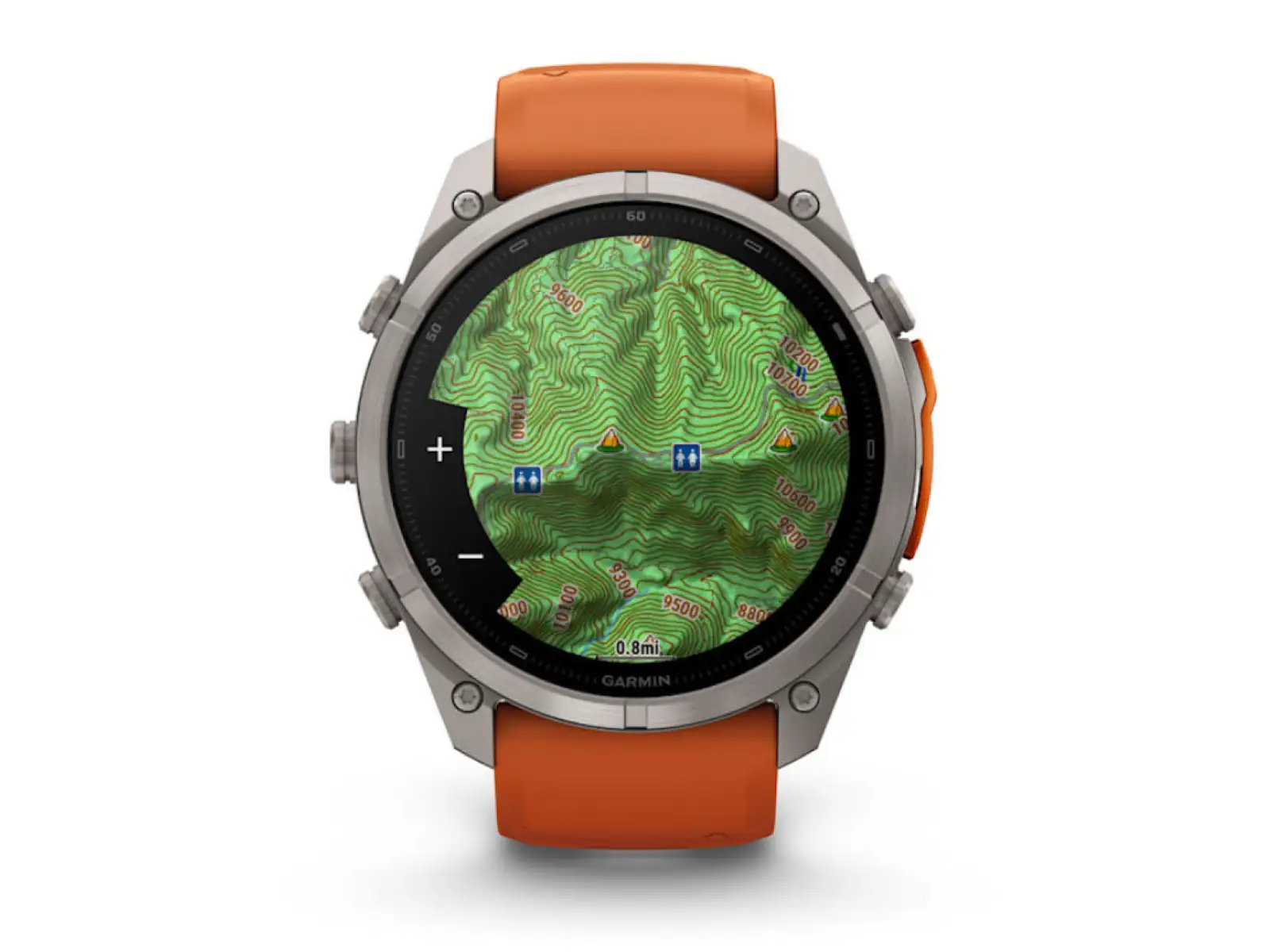 Garmin Fénix 9 Pro inReach 51 mm inteligentné hodinky Titanium Autumn orange/Spark orange