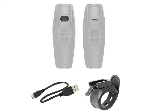 Force Shark 700LM USB predné svetlo čierna