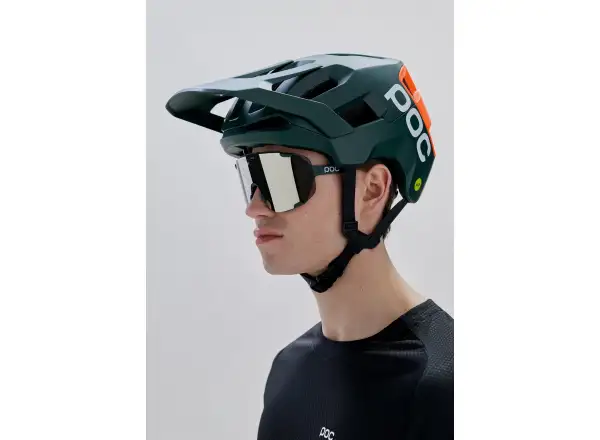 POC Kortal Race MIPS MTB prilba Pargasite Green Matt/Fluorescent Orange Matt
