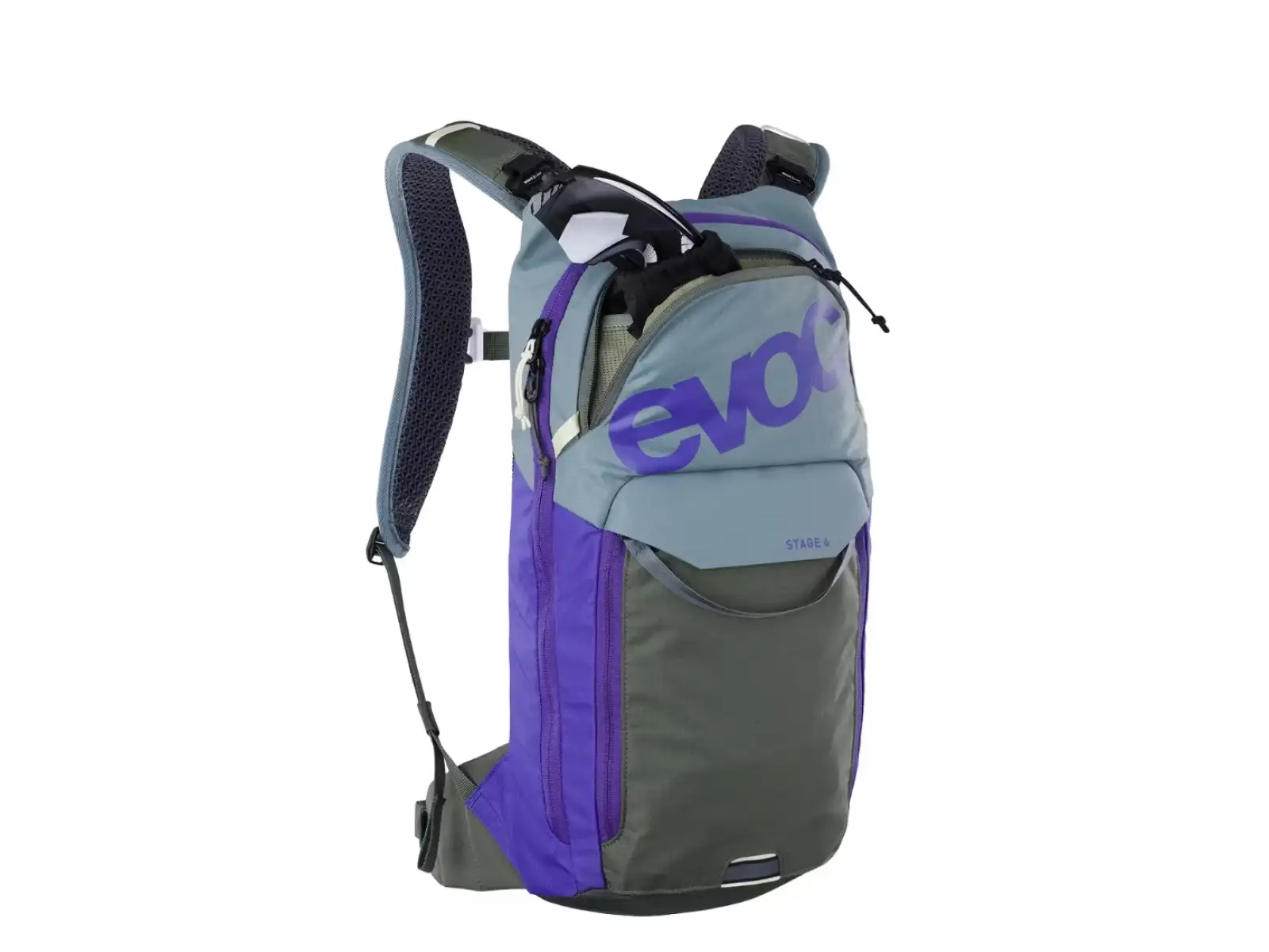 Evoc Stage 6 l batoh Steel/Violet/Dark Olive