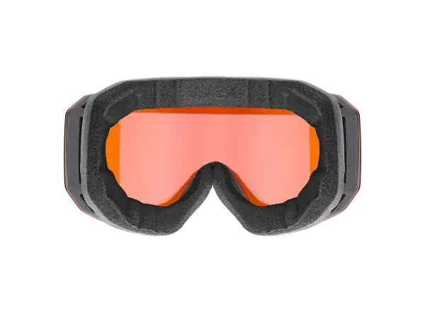 Uvex Evidnt Attract lyžiarske okuliare black matt/red-orange