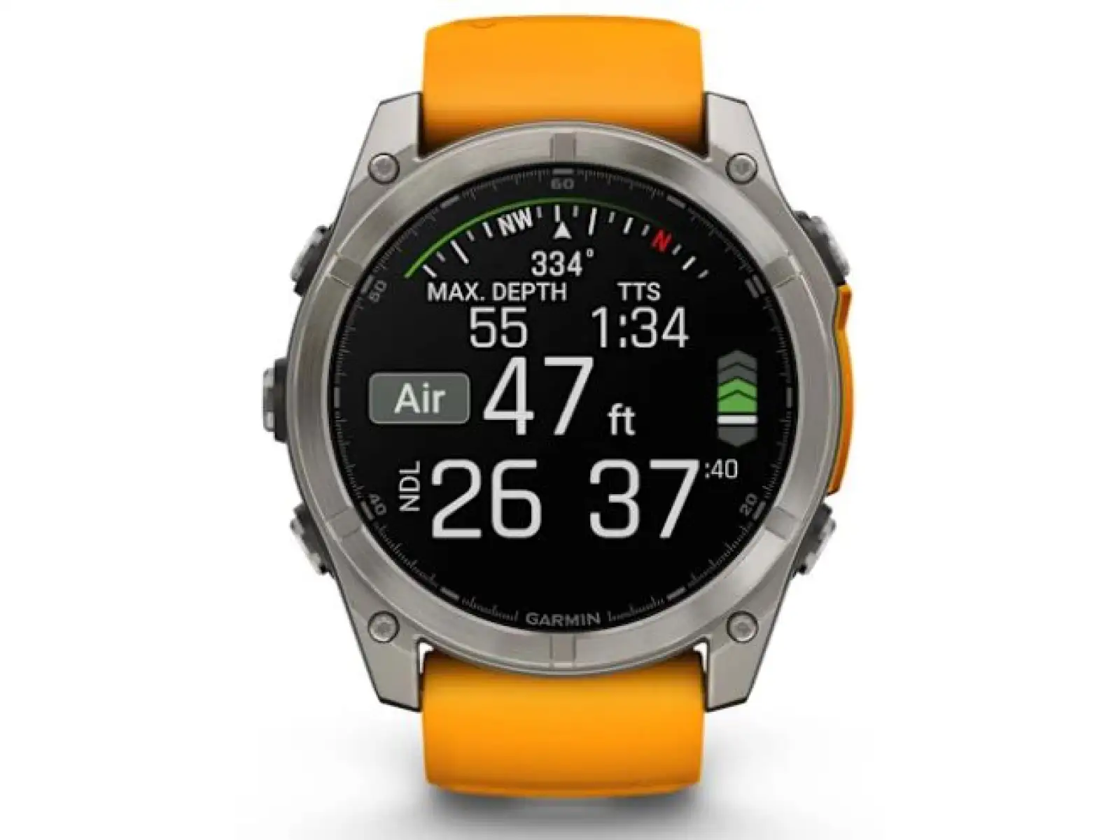 Garmin fenix 8 - 51 mm AMOLED Sapphire inteligentné hodinky Titanium Orange/Graphite