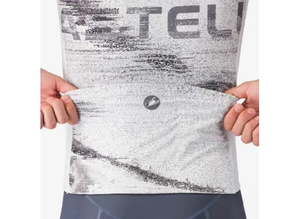 Castelli Stratus Logo pánsky dres krátky rukáv White/Smoky Gray