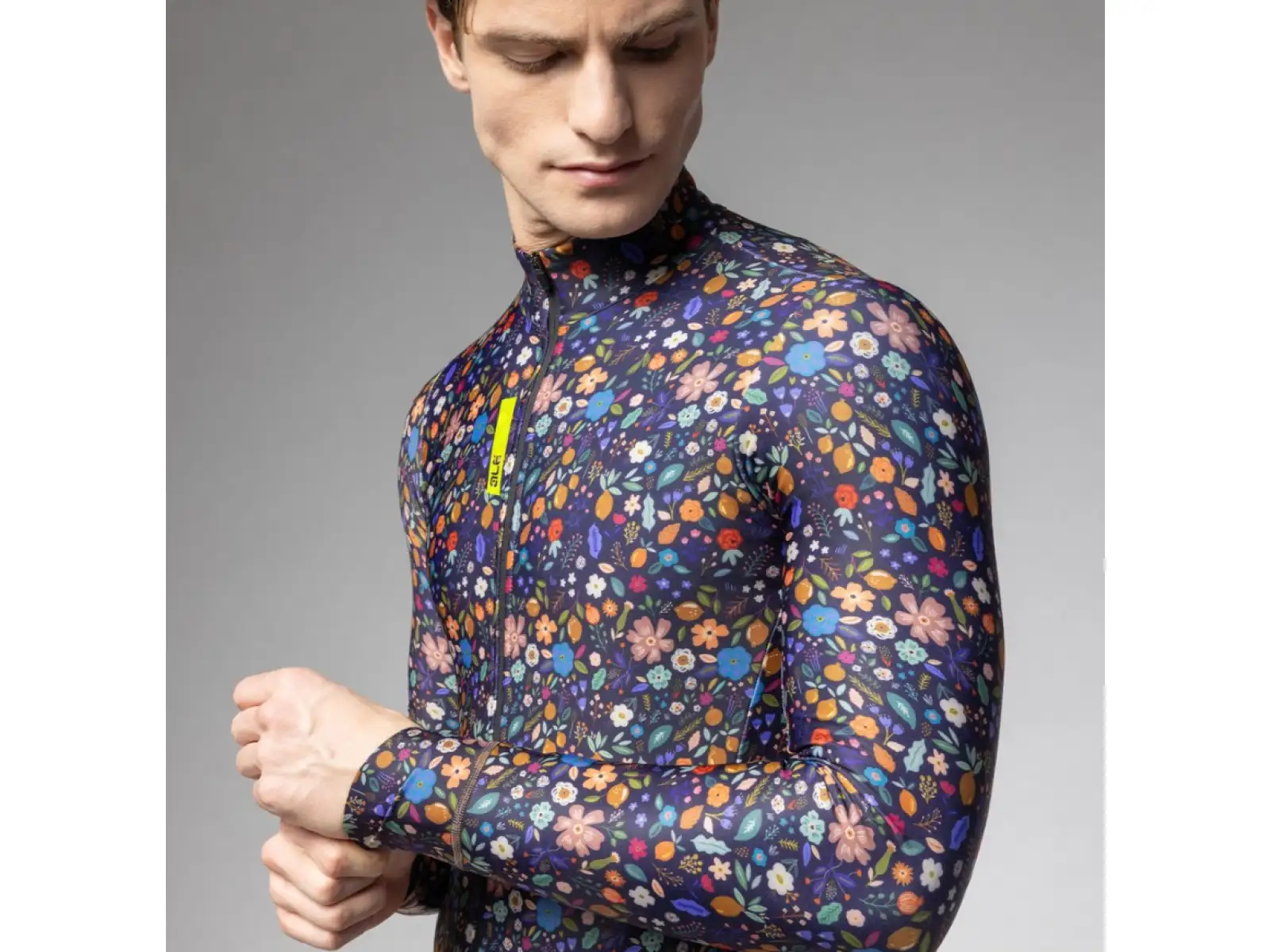 Alé Pragma pánsky zateplený dres dlhý rukáv Flowery