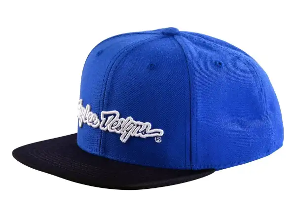Kšiltovka Troy Lee Designs Signature Snapback Cap Blue/White
