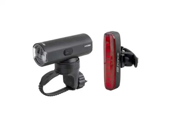 Force Pipe USB sada svetiel predné + zadné čierna
